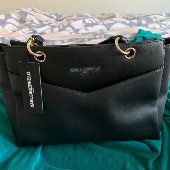 NWT Karl Lagerfeld Paris Dore Black handbag - Picture 4 of 12